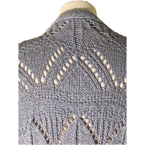 Hippie Rose Slate Blue Open Front Loose Knit Cardigan XXL - Picture 5 of 5